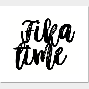 Fika Time Typography Posters and Art